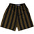 Dark Brown & Black Vertical Stripe Lacrosse Shorts Made In USA by Tribe Lacrosse