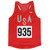 Jenner USA Running Bib 935 Champion Basketball Singlets - Red Jenner USA Running Bib 935 Champion Basketball Singlets - Red