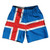 Iceland Country Flag Athletic Running Fitness Exercise Shorts 7" Inseam Made In USA - White Blue Iceland Country Flag Athletic Running Fitness Exercise Shorts 7" Inseam Made In USA - White Blue