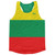 Lithuania Country Flag Running Tank Top Racerback Track and Cross Country Singlet Jersey Made In USA - Green Red Yellow