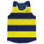 Navy & Yellow Lemon Striped Running Tank Top Racerback Track and Cross Country Singlet Jersey Made In USA-Navy & Yellow Lemon Navy & Yellow Lemon Striped Running Tank Top Racerback Track and Cross Country Singlet Jersey Made In USA-Navy & Yellow Lemon