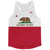 California State Flag Running Tank Top Racerback Track and Cross Country Singlet Jersey Made In USA-White & Red California State Flag Running Tank Top Racerback Track and Cross Country Singlet Jersey Made In USA-White & Red