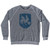 France Rooster Soccer Adult Tri-Blend Sweatshirt - Athletic Grey