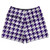 Purple Lakers And White Houndstooth Rugby Gym Short 5 Inch Inseam With Pockets Made In USA Purple Lakers And White Houndstooth Rugby Gym Short 5 Inch Inseam With Pockets Made In USA