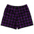 Purple Medium And Black Houndstooth Rugby Gym Short 5 Inch Inseam With Pockets Made In USA Purple Medium And Black Houndstooth Rugby Gym Short 5 Inch Inseam With Pockets Made In USA