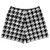 Black And White Houndstooth Rugby Gym Short 5 Inch Inseam With Pockets Made In USA Black And White Houndstooth Rugby Gym Short 5 Inch Inseam With Pockets Made In USA
