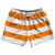 Tennessee Orange & White Horizontal Stripe 5" Swim Shorts Made in USA by Ultras