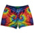 Tie Dye Shorty Short Gym Shorts 2.5"Inseam Made in USA - Red Tie Dye Shorty Short Gym Shorts 2.5"Inseam Made in USA - Red