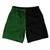 Hunter Green And Black Quad Color Athletic Running Fitness Exercise Shorts 7" Inseam Shorts Made In USA Hunter Green And Black Quad Color Athletic Running Fitness Exercise Shorts 7" Inseam Shorts Made In USA