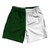 Forest Green And White Quad Color Athletic Running Fitness Exercise Shorts 7" Inseam Shorts Made In USA Forest Green And White Quad Color Athletic Running Fitness Exercise Shorts 7" Inseam Shorts Made In USA