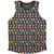 Easter Egg Athletic Tank Top Made In USA - Black Yellow White