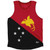 Papua New Guinea Country Flag Athletic Tank Top Made in USA-Red Black