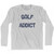 Golf Addict Adult Cotton Long Sleeve T-shirt - Grey Heather