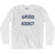 Aikido Addict Adult Cotton Long Sleeve T-shirt - White