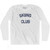 Skiing Club Adult Cotton Long Sleeve T-shirt White