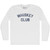 Whiskey Club Adult Cotton Long Sleeve T-shirt - White