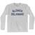 Slower Delaware Adult Cotton Long Sleeve T-shirt - Grey Heather