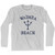 Hawaii Waimea Beach Trident Adult Cotton Long Sleeve T-Shirt by Ultras