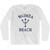 Hawaii Waimea Beach Trident Adult Cotton Long Sleeve T-Shirt by Ultras