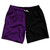 Purple Medium And Black Quad Color Swim Shorts 7" Made In USA - Purple Medium And Black Purple Medium And Black Quad Color Swim Shorts 7" Made In USA - Purple Medium And Black
