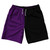 Purple Medium And Black Quad Color 10" Swim Shorts Made In USA - Purple Medium And Black