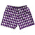 Purple Medium And White Houndstooth 5" Swim Shorts Made In USA - Purple Medium And White Purple Medium And White Houndstooth 5" Swim Shorts Made In USA - Purple Medium And White