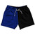 Blue Royal And Black Quad Color 5" Swim Shorts Made In USA - Blue Royal And Black Blue Royal And Black Quad Color 5" Swim Shorts Made In USA - Blue Royal And Black