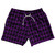 Purple Medium And Black Houndstooth 5" Swim Shorts Made In USA - Purple Medium And Black Purple Medium And Black Houndstooth 5" Swim Shorts Made In USA - Purple Medium And Black