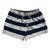 Navy & Black Horizontal Stripe 2.5" Swim Shorts Made in USA - Navy & Black