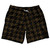 Brown Dark And Black Houndstooth Swim Shorts 7" Made In USA - Brown Dark And Black Brown Dark And Black Houndstooth Swim Shorts 7" Made In USA - Brown Dark And Black