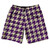 Purple Medium And Vegas Gold Houndstooth 10" Swim Shorts Made In USA - Purple Medium And Vegas Gold Purple Medium And Vegas Gold Houndstooth 10" Swim Shorts Made In USA - Purple Medium And Vegas Gold
