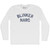 Blinker Narc Adult Cotton Long Sleeve T-shirt - White