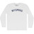 Wyoming Adult Cotton Long Sleeve T-shirt - White