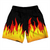 Flame Pattern Athletic Running Fitness Exercise Shorts 7" Inseam Shorts Made In USA - Yellow Black Flame Pattern Athletic Running Fitness Exercise Shorts 7" Inseam Shorts Made In USA - Yellow Black