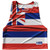 Hawaii State Flag and American Flag Reversible Lacrosse Pinnie Made In USA - Blue White & Red