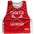 Croatia Country Nations Crossed Sticks Reversible Lacrosse Pinnie Made In USA - Red & White Croatia Country Nations Crossed Sticks Reversible Lacrosse Pinnie Made In USA - Red & White