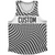 Warped Checkerboard Custom Athletic Sport Tank Top Made In USA - Black And White Warped Checkerboard Custom Athletic Sport Tank Top Made In USA - Black And White