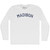 Madison Adult Cotton Long Sleeve T-shirt - White