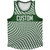 Warped Checkerboard Custom Athletic Sport Tank Top Made In USA - Green Hunter And White Warped Checkerboard Custom Athletic Sport Tank Top Made In USA - Green Hunter And White