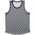 Warped Checkerboard Athletic Sport Tank Top Made In USA - Blue Navy Almost White And Black Warped Checkerboard Athletic Sport Tank Top Made In USA - Blue Navy Almost White And Black