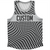 Warped Checkerboard Custom Athletic Sport Tank Top Made In USA - Grey Medium And Black Warped Checkerboard Custom Athletic Sport Tank Top Made In USA - Grey Medium And Black