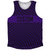 Warped Checkerboard Custom Athletic Tank Top - Purple Lakers And Black