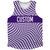 Warped Checkerboard Custom Athletic Tank Top - Purple Lakers And White
