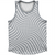 Warped Checkerboard Athletic Sport Tank Top Made In USA - Grey Dark And White Warped Checkerboard Athletic Sport Tank Top Made In USA - Grey Dark And White
