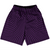 Warped Checkerboard Basketball Practice Shorts Made In USA - Purple Medium And Black