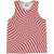 Warped Checkerboard Basketball Singlets - Red Dark And White