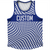 Warped Checkerboard Custom Athletic Sport Tank Top Made In USA - Blue Royal And White Warped Checkerboard Custom Athletic Sport Tank Top Made In USA - Blue Royal And White