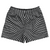 Warped Checkerboard Rugby Shorts Made In USA - Grey Medium And Black Warped Checkerboard Rugby Shorts Made In USA - Grey Medium And Black