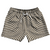 Warped Checkerboard 5" Swim Shorts Made in USA - Brown Dark And White Warped Checkerboard 5" Swim Shorts Made in USA - Brown Dark And White