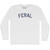 Feral Adult Cotton Long Sleeve T-shirt - White